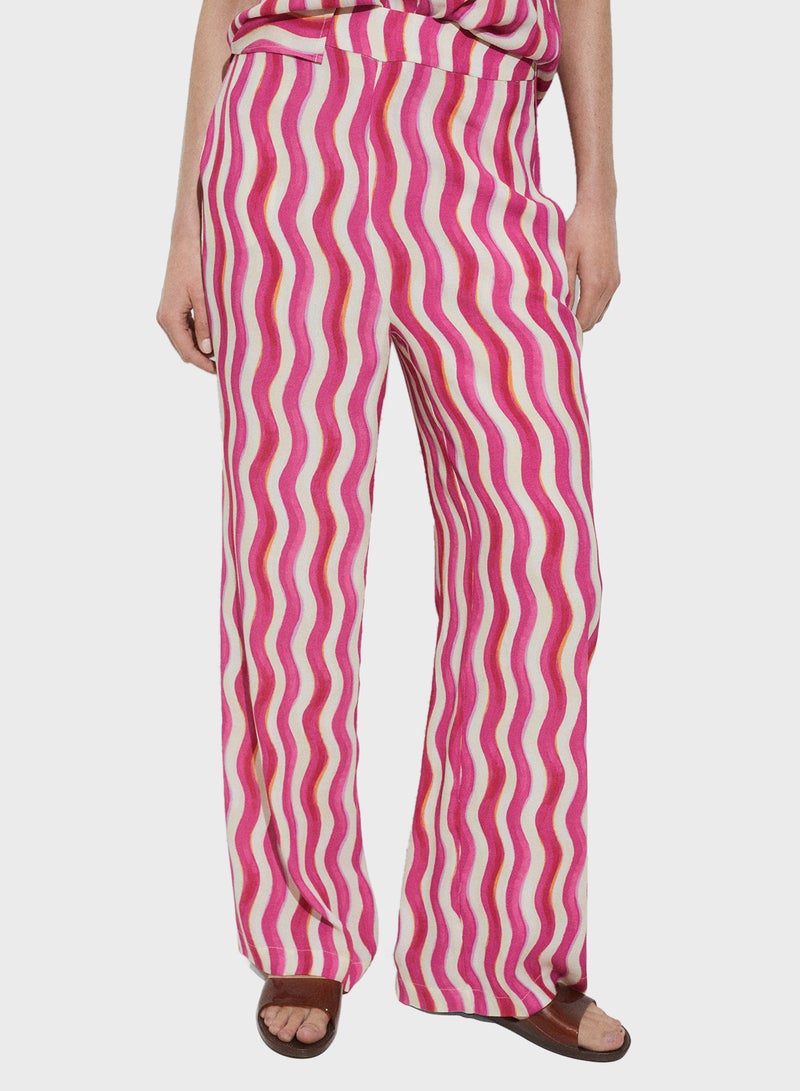 Ibiza High Waist Printed Trousers