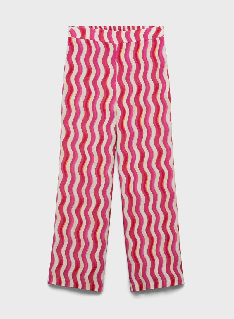 Ibiza High Waist Printed Trousers