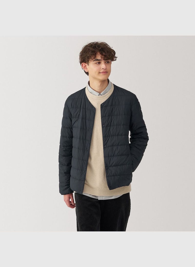 Light Weight Pocketable Collarless Down Jacket