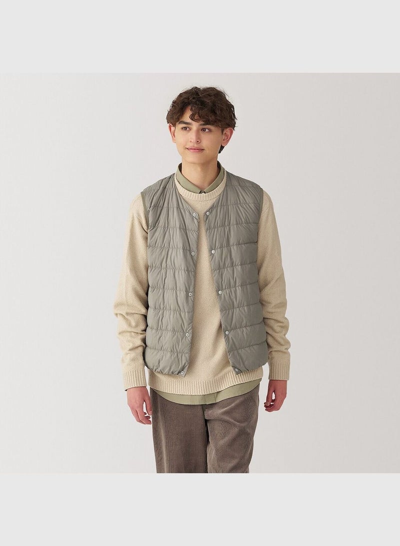 Light Weight Pocketable Collarless Down Vest