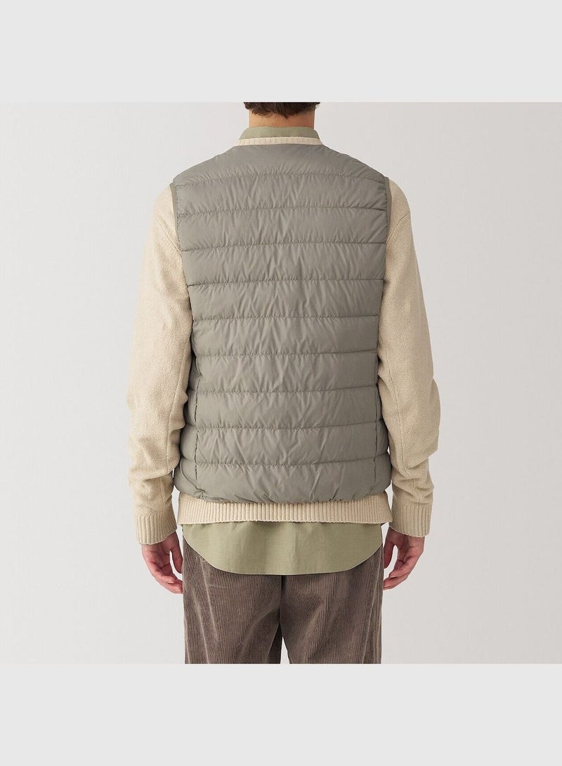 Light Weight Pocketable Collarless Down Vest