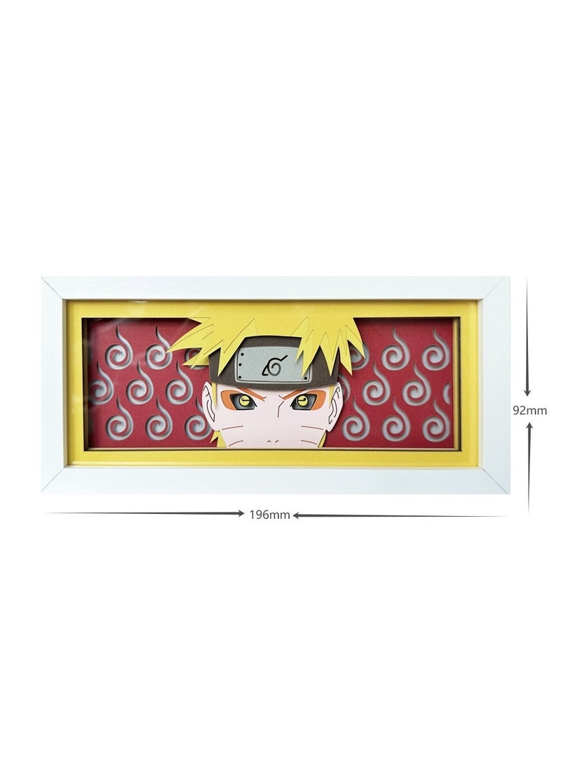 Japanese anime Naruto 3D paper-cut light box comic shadow box photo frame LED light bedroom desk night light