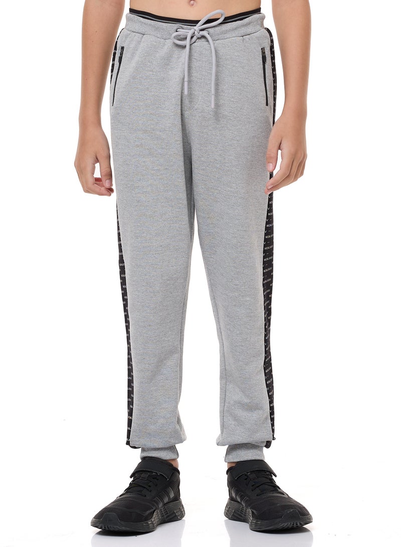 Boys' 2-Piece Hoodie and Jogger Set (3-14 yrs) Grey Mil