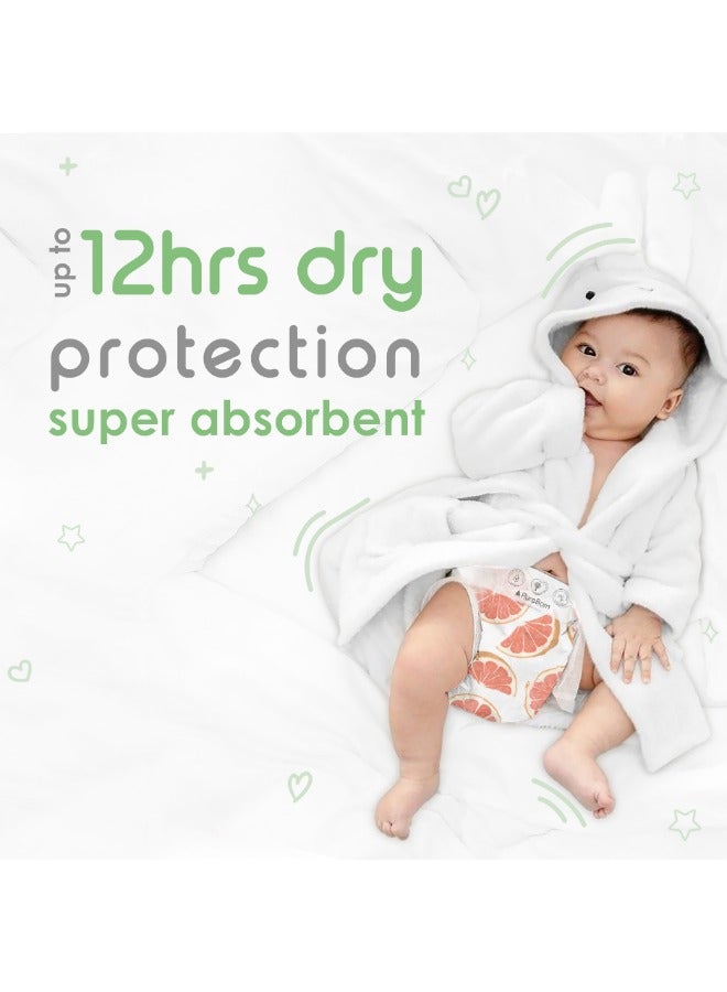 Organic Bamboo Size 3 Diapers 5.5-8 Kg 28 Count