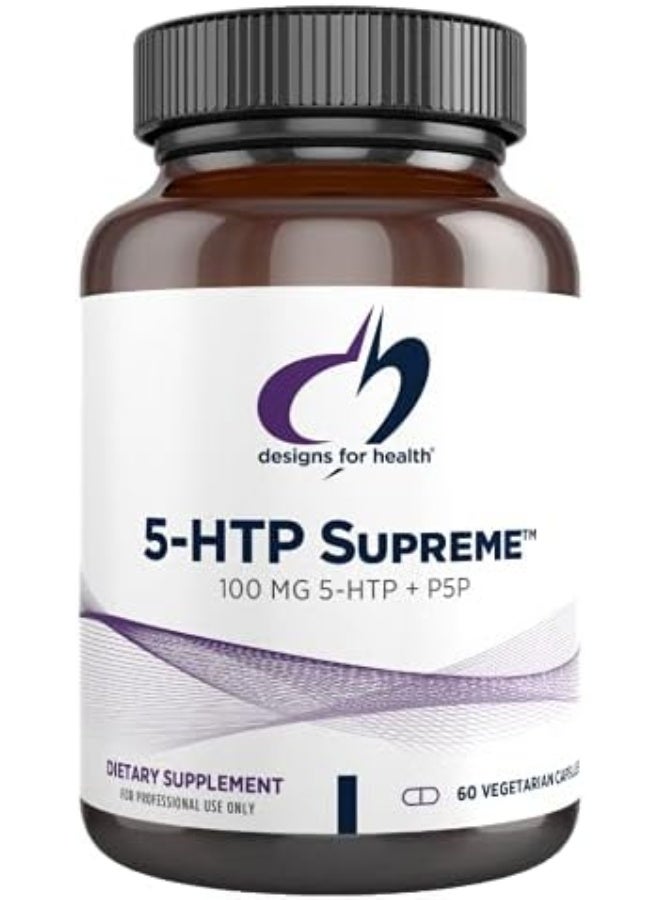 5-Htp 100Mg With Vitamin B6 (P-5-P) 5-Htp Supreme 100 Mg Supplement Serotonin Precursors To Help Support Healthy Mood + Appetite (60 Capsules)