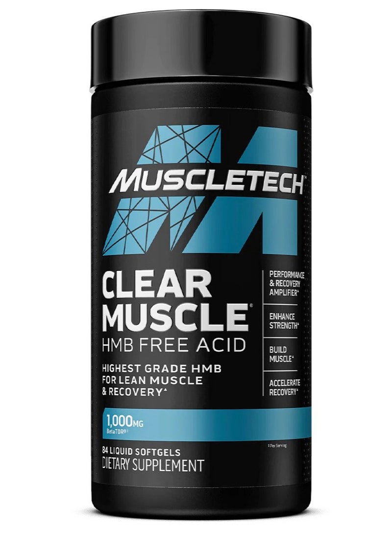 Muscletech Clear Muscle Hmb Free Acid, 84 Softgels