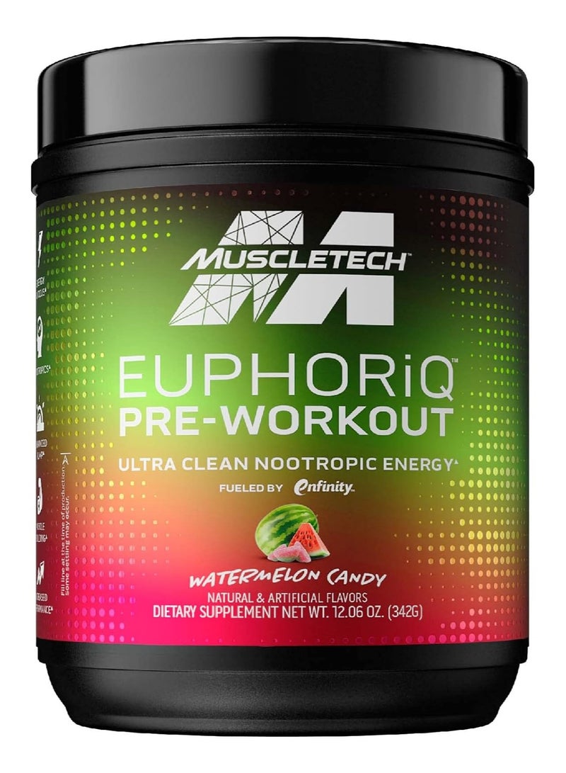 Muscletech EUPHORiQ Pre-Workout 342g Watermelon Candy 20 Serving