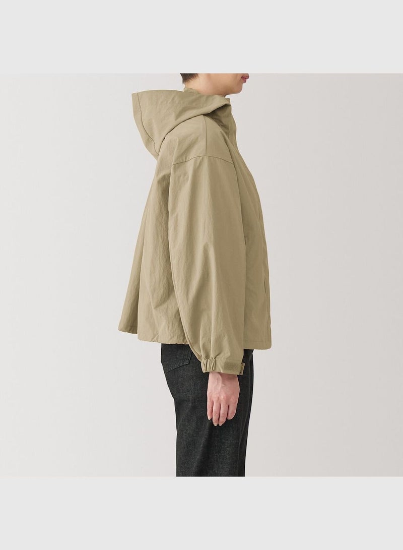 Water Repellent Pocketable Hooded Jacket