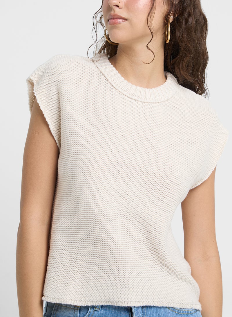 Loose Knit Crew Neck Sweater