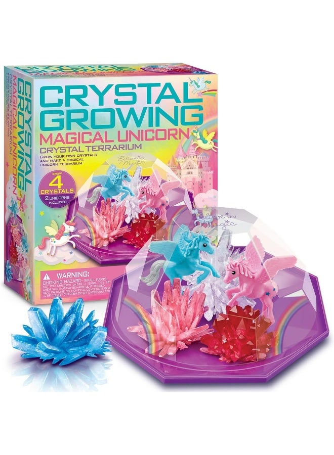 4M 403928 Crystal Growing Unicorn Land Terrarium, Mixed Colours