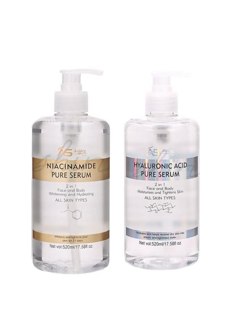 Ashley Shine NIACINAMIDE & Hyaluronic ACID Pure Serum Moisturizing and Whitening Skin Care