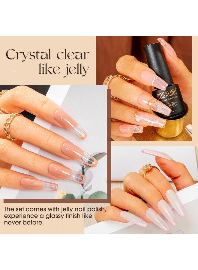 100Pcs Gel Nail Polish Set 92 Pcs Colors Gel Polish Set With 8 Bottles Of Base And Glossy Matte Top Coat Starter Gel Nail Set Suitable For All Seasons Gift For Women