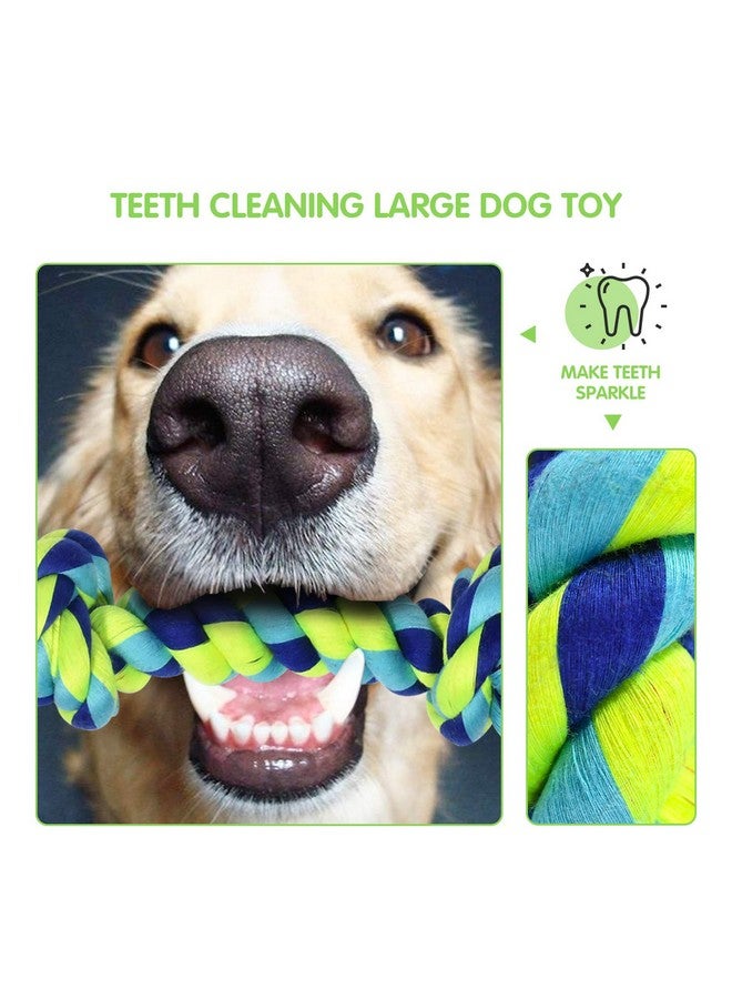 Large Tough Chew Toys For Aggressive Chewers Large Breed,Heavy Duty Dental Rope Toys Kit For Medium Dogs,5 Knots Indestructible Cotton Puppy Teething Chew Tug Toy Set Of 9