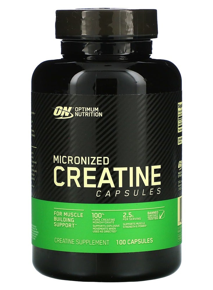 Micronized Creatine Capsules, 100 Capsules