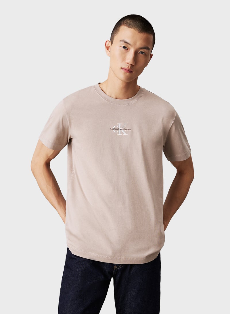 Logo Print Crew Neck T-Shirt