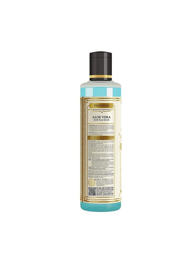 Aloevera With Scrub For Skin Brightening,210Ml - Pack Of 4 Face Wash (840 Ml)