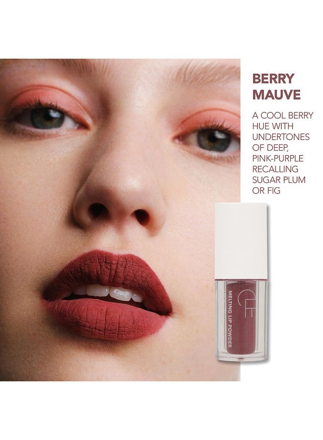 Cosmetics Lip Powder Makeup Essential That Turns Powder To Tint When Applied As Lip Stain Lip Tint Or On Cheeks And Eyes Long Lasting Matte Finish Berry Mauve 0.07 Oz