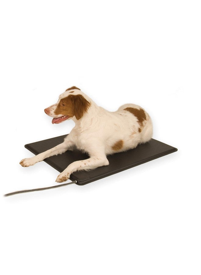 Heated LectroKennel Outdoor Dog Pad, Waterproof Dog And Cat Heating Pad, Kennel Warming Mat, Pet Warmer For Outside Animals, Anti Chew Cord, Black Medium 16.5 X 22.5 Inches