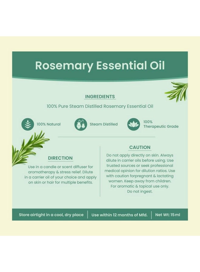 Rosemary Essential Oil - 15Ml