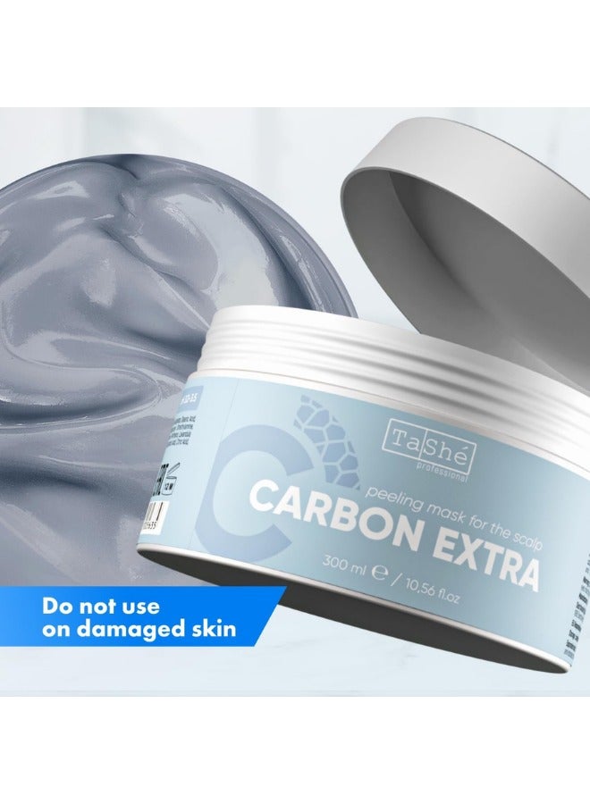 Carbon Scalp Peeling Mask – Deep Cleansing & Nourishing Formula with Volcanic Rhyolite, Zinc PCA, and Menthol, Hair Mask for All Hair Types, 300ml