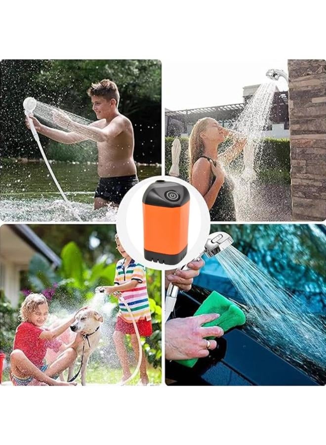 Outdoor Camping Shower Portable Electric Shower Pump Waterproof Outdoor Shower with Digital Display for Camping Hiking Travel