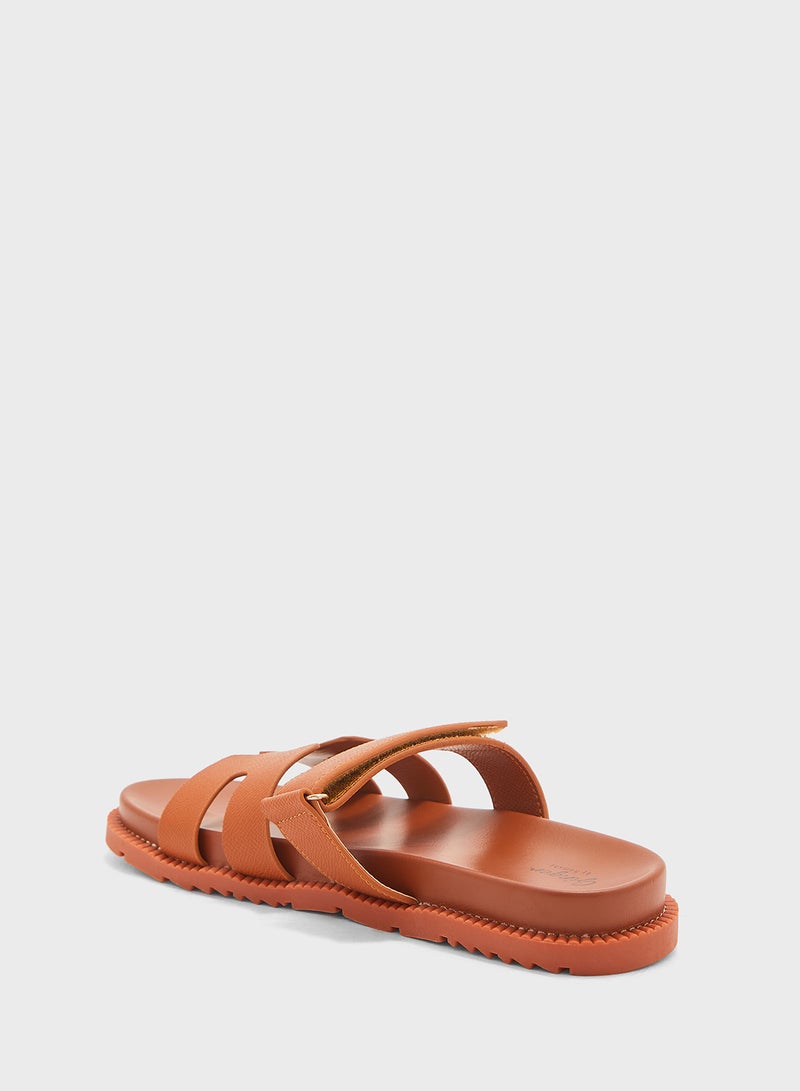 Gladiator Velcro Strap Flat Sandal