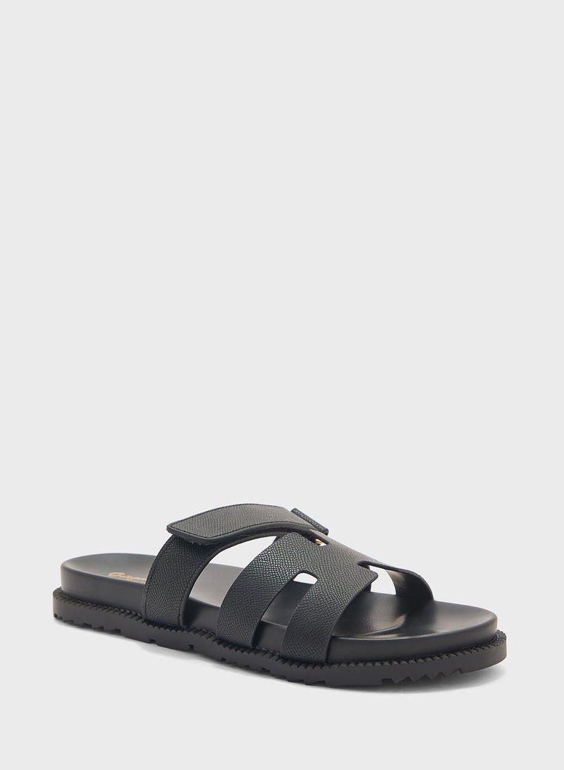 Gladiator Velcro Strap Flat Sandal