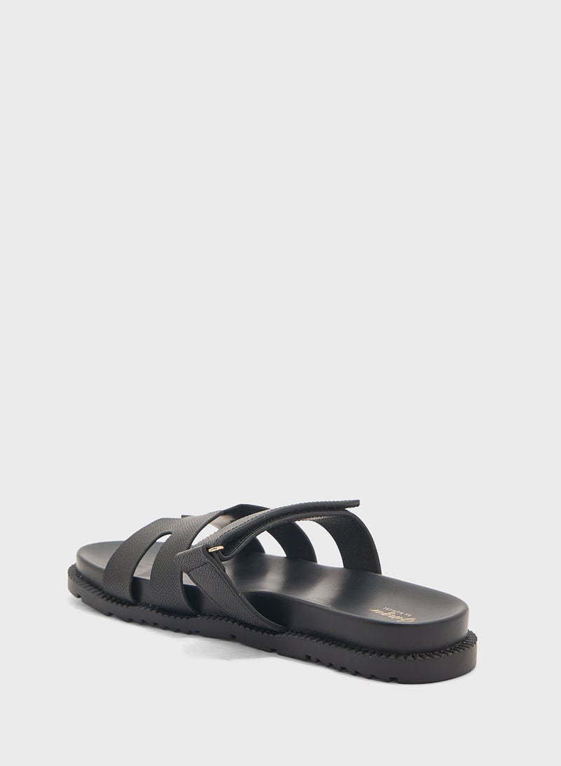 Gladiator Velcro Strap Flat Sandal