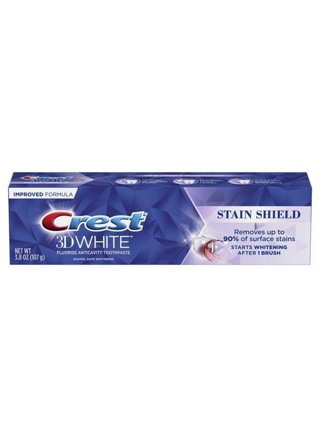 3D White Stain Shield Teeth Whitening Toothpaste, 3.8 Oz (Pack Of 3)