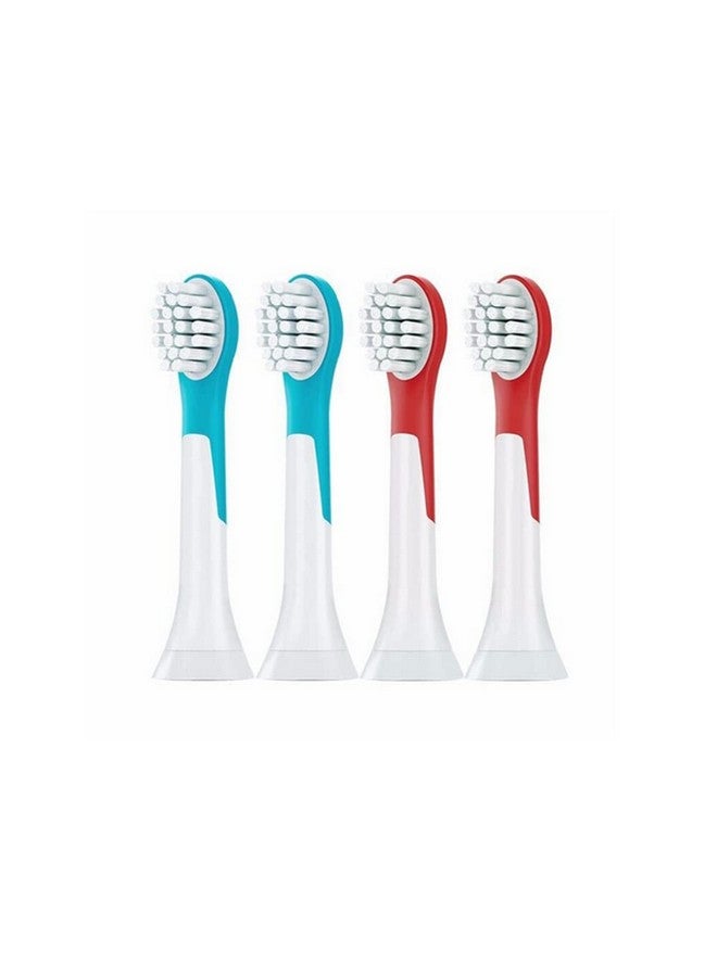 4X Mini Kids Toothbrush Replacement Head 37 Year Children Olds Soft Hair Fit For Hx6322 Hx6312 Hx603205 Hx6340 Hx6032 Hx6042