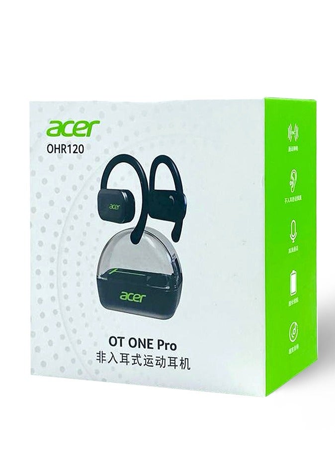 Wireless Bluetooth ENC Open Ear Headphones with Dual 14.2mm Dynamic Drivers Deep Bass, Bluetooth 5..0 Black