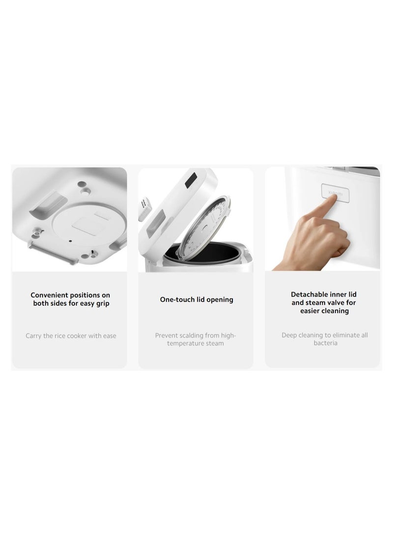 Multifunctional Rice Cooker 4L | 10-in-1 Functionality | High-Powered Heating | 6-layer Thick Non Stick Inner Pot | Top Touch 4 L 860 W BHR9044EU | MFB090-1 White