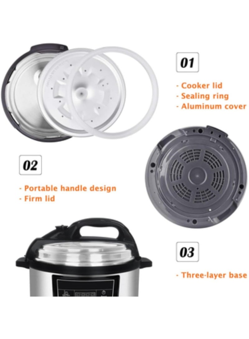 Electric Pressure Cooker, Slow Cooker, Rice Cooker, Smart Pot, 6L Capacity Non-Stick Inner Pot, Stainless Steel, Multi-Function, Smart Cooking, Factory Direct Multi Cooker, Home Applainces