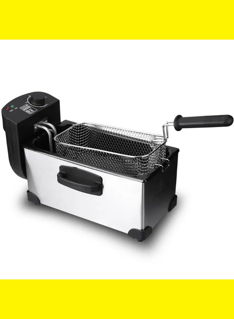 3.5L large capacity electric Deep fryer, French fries Deep fryer, household electric fryer, fried chicken ribs, French fries fryer