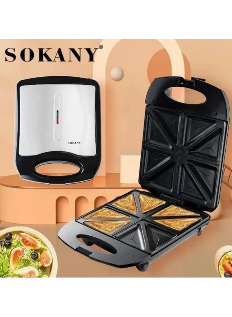 Sokany KJ-127 Houselin Electric Panini Press Grill and Sandwich Maker , Healthy Ceramic Nonstick Plates