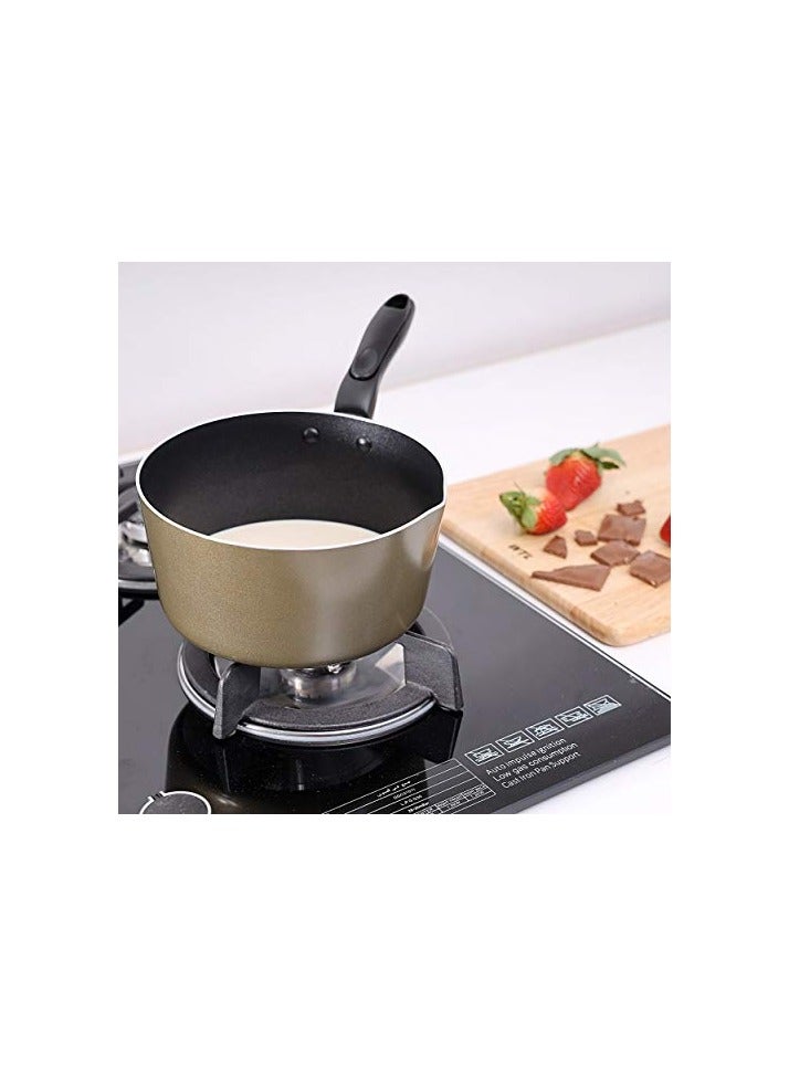 Non-Stick Milk Pan – 14cm/1 Litre Saucepan – Pouring Spout with Ergonomic Handle - Tea Pan Saucepan Milk Pot – Ideal as Coffee pot