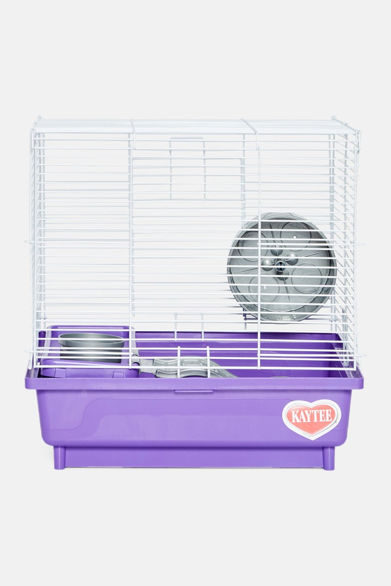 2-Story Hamster Cage, White/Blue