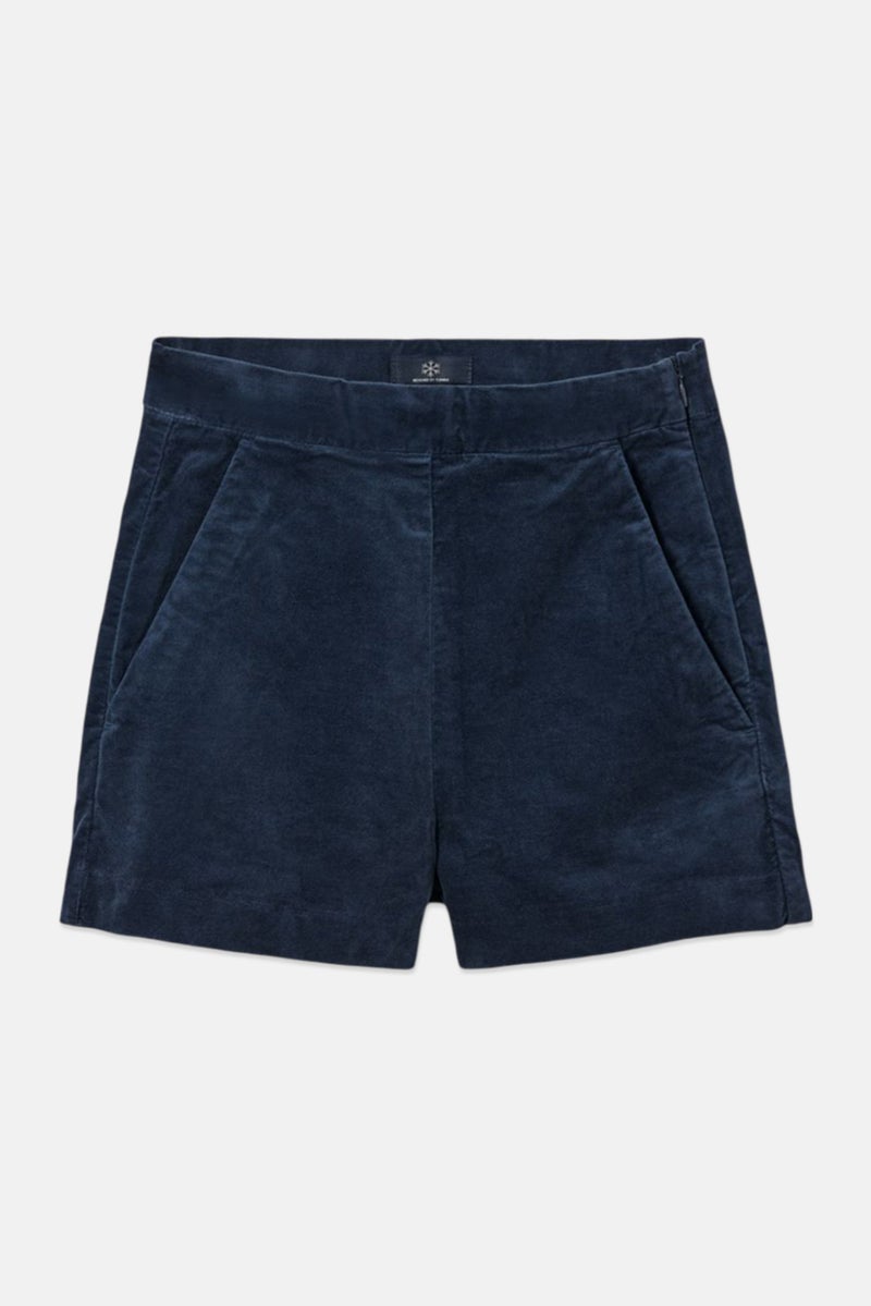 Kids Girl Velvet Short, Navy