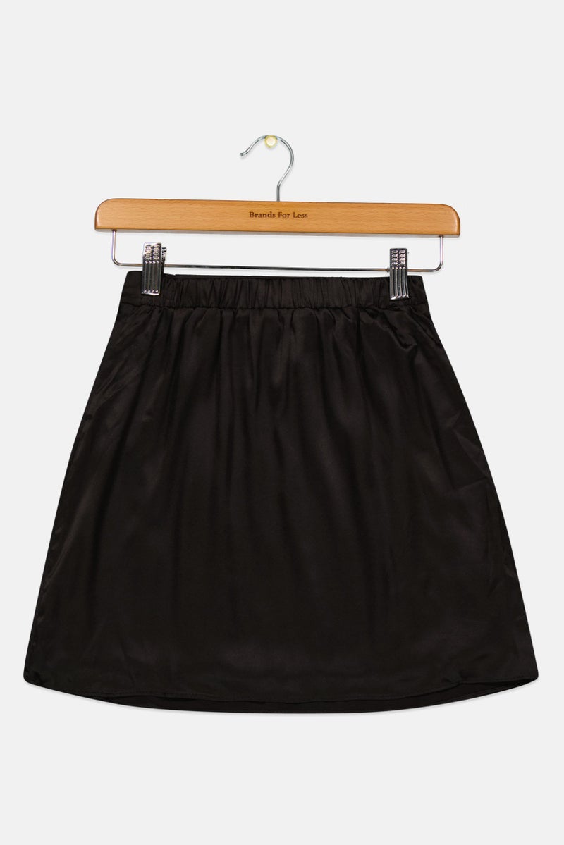 Kid Girl Plain Skirt, Black