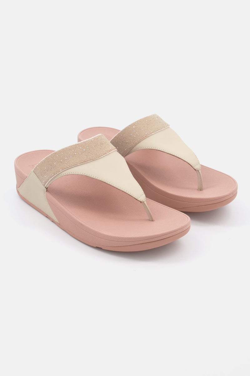 Women Slip On Lulu Opul Trim Leather Sandals, Beige