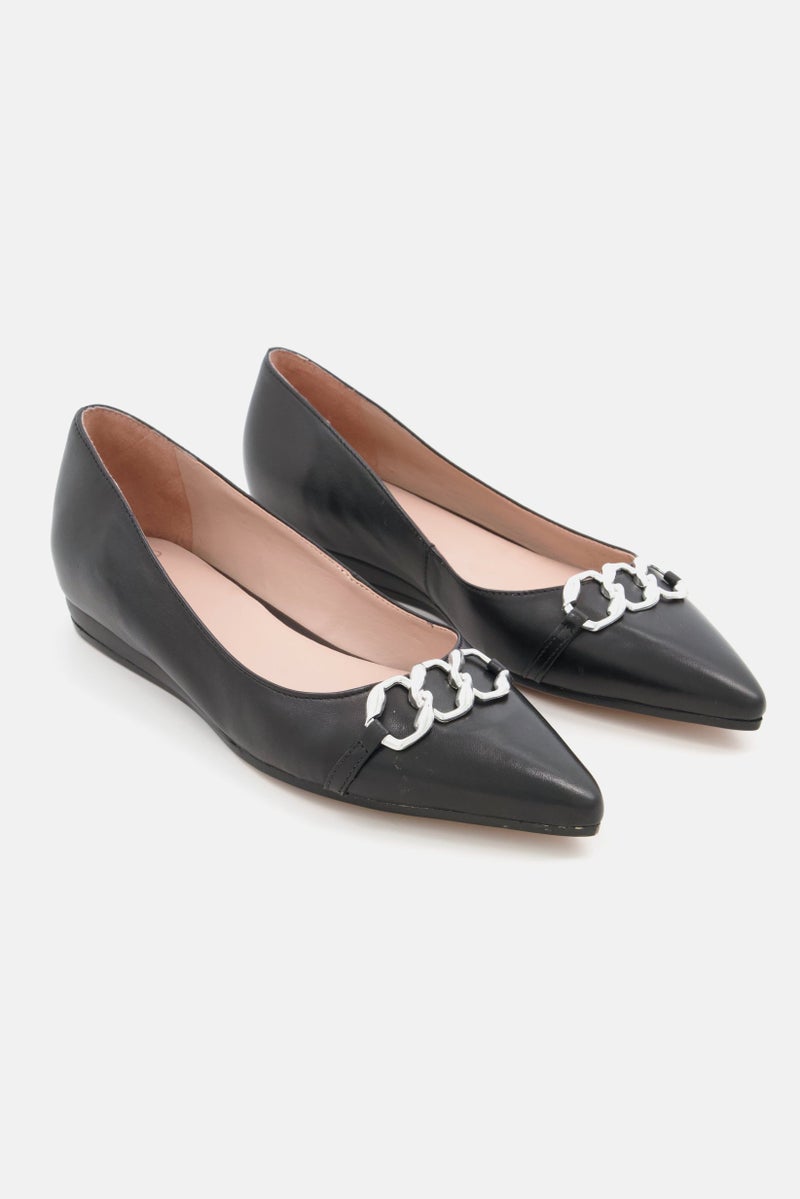 Women Medium Katalie Slip On Flats, Black