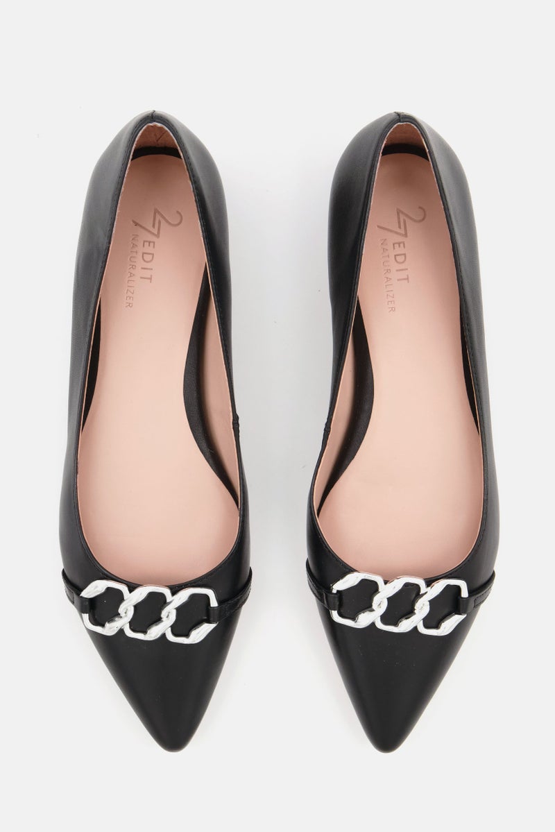 Women Medium Katalie Slip On Flats, Black