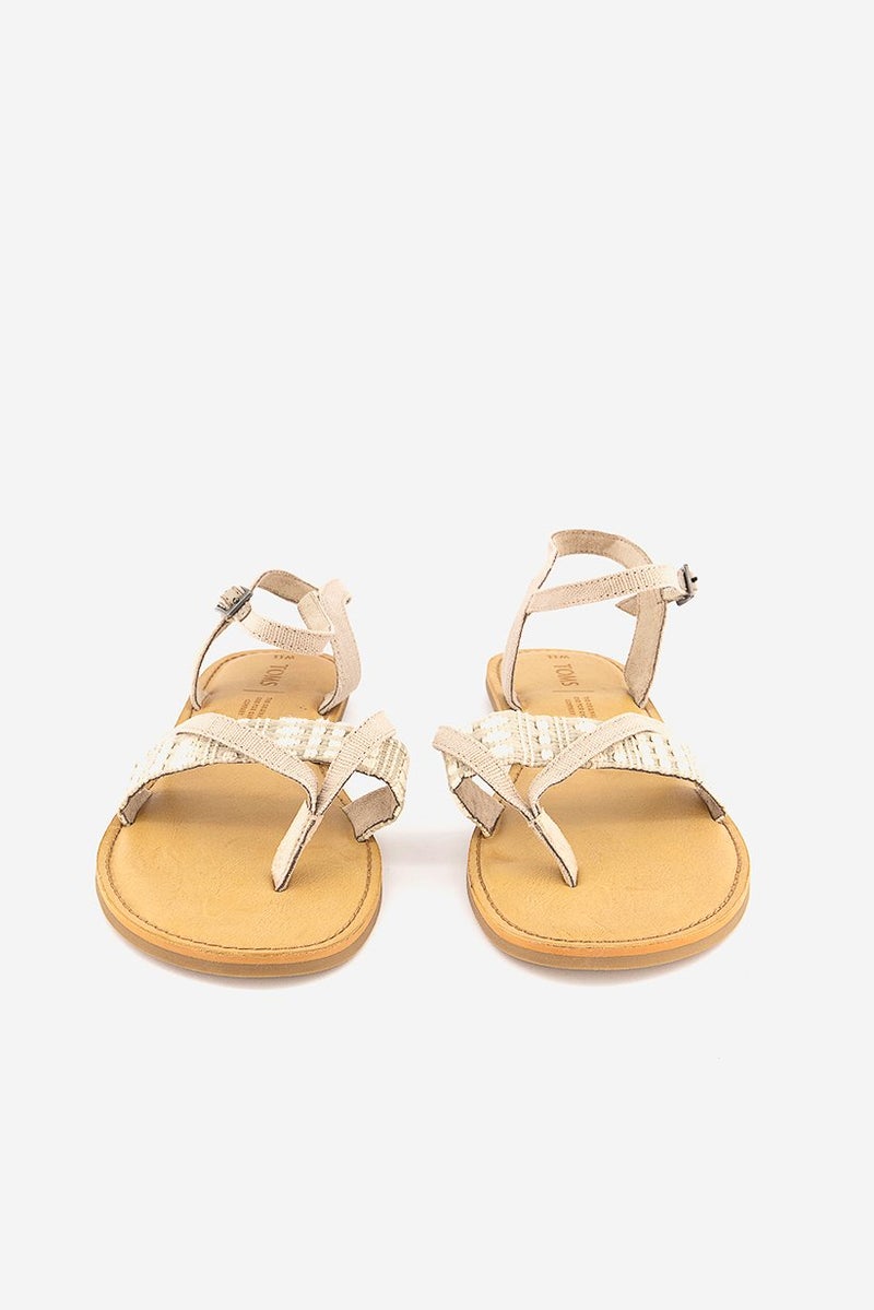 Women Lexie Novelty Canvas Sandal, Light Grey
