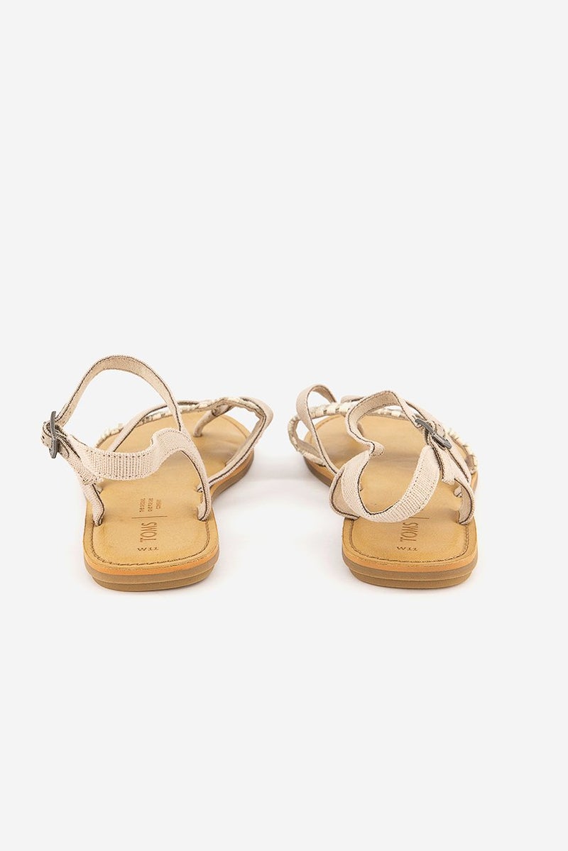 Women Lexie Novelty Canvas Sandal, Light Grey