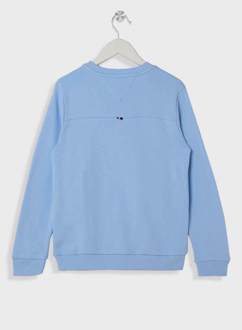 STAMP EMBROIDERY REG SWEATSHIRT