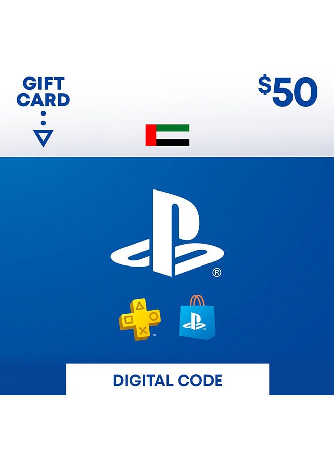 Sony PlayStation UAE - 50$ -  Digital Code - (Delivery Via SMS)