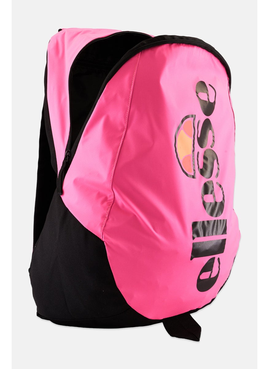 Women Brand Logo Sports Backpack 48 H x 31 L x 15 W cm, Pink/Black