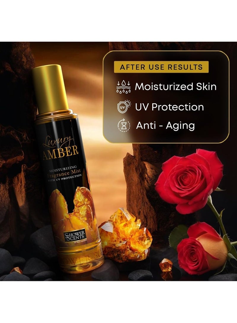 Shower Scents Luxury Amber moisturizing fine fragrance body mist  250ml