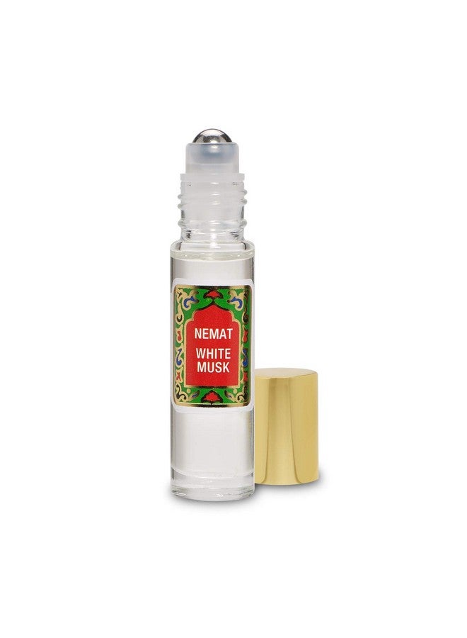 White Musk Perfume Oil Rollon White Musk Fragrance Oil Roller (No Alcohol) Perfumes For Women And Men By Nemat Fragrances 10 Ml / 0.33 Fl Oz