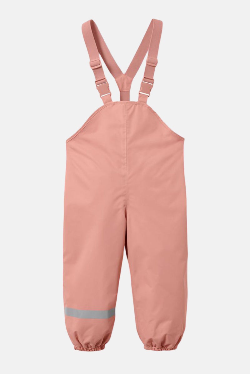 Toddlers Girl Thermal Rain Trousers, Dusty Pink